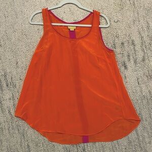 Maeve / Anthropologie silk orange tank top